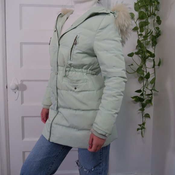Mint Green colour winter coat - Picture 12 of 16